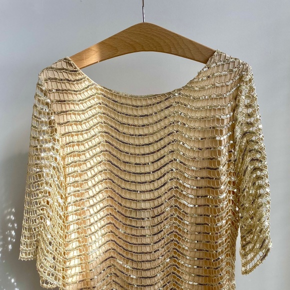 GOLDEN SEQUIN DRESS - Picture 4 of 7